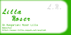 lilla moser business card